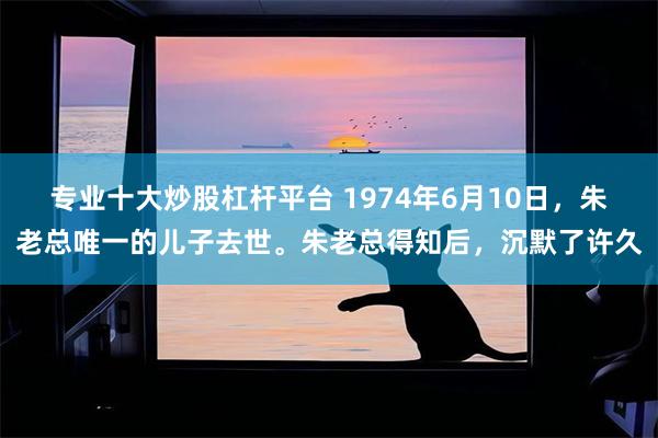 专业十大炒股杠杆平台 1974年6月10日，朱老总唯一的儿子去世。朱老总得知后，沉默了许久