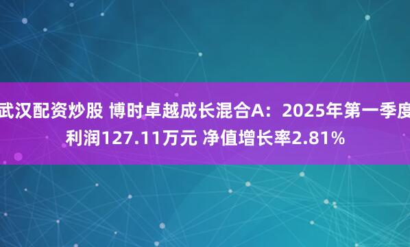 武汉配资炒股 博时卓越成长混合A：2025年第一季度利润127.11万元 净值增长率2.81%