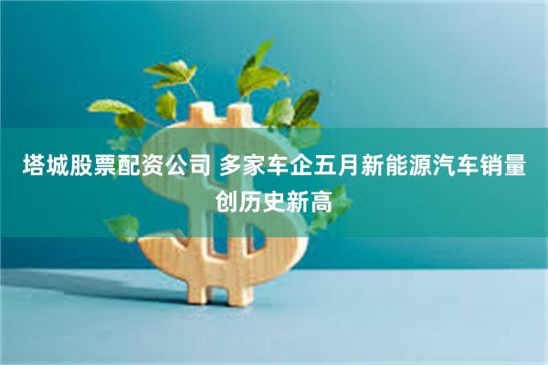 塔城股票配资公司 多家车企五月新能源汽车销量创历史新高